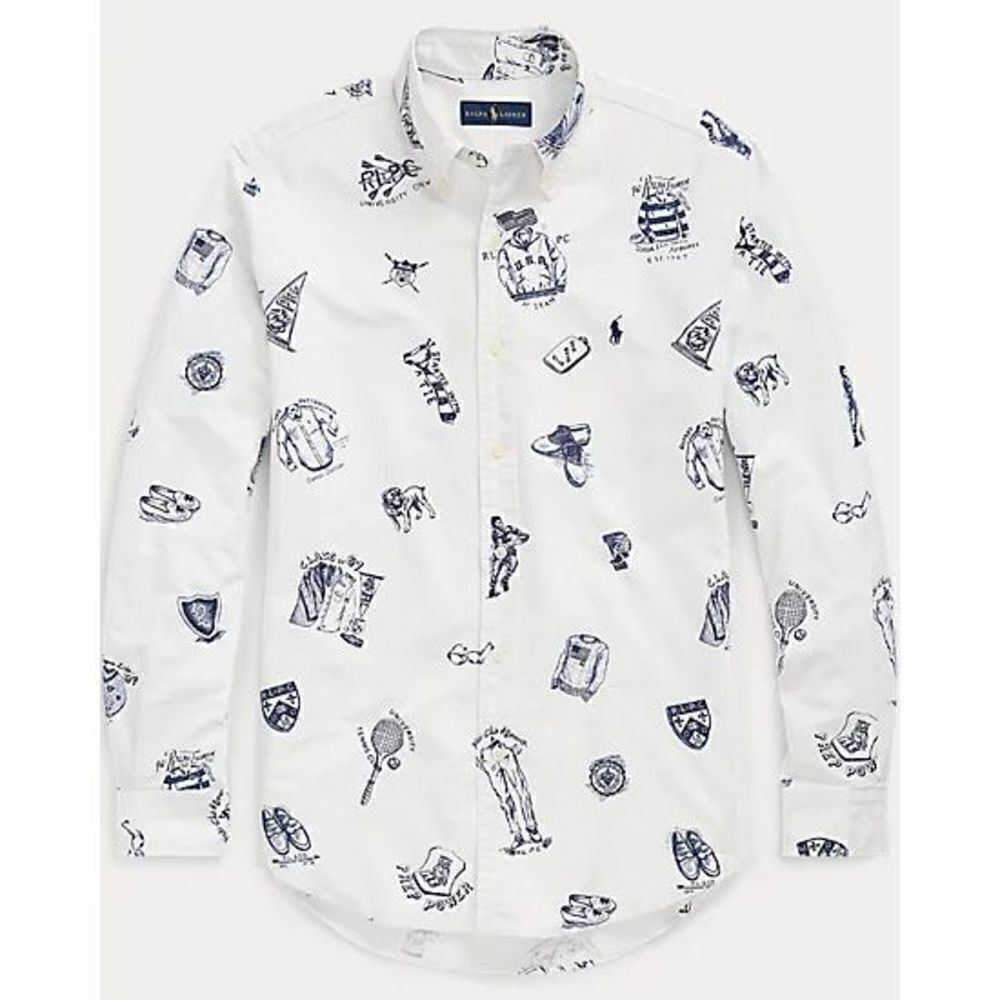 Ralph Lauren‎ RARE Classic Fit Print Oxford Shirt Men’s Size XL Tall